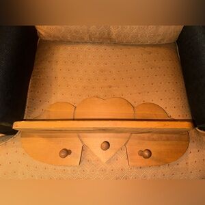 Wooden heart shelf